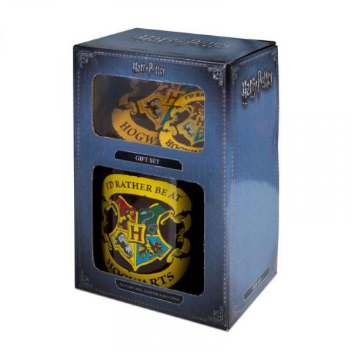 Harry Potter (Rather be at Hogwarts) gift set incl: mug, coaster and keychain / zestaw prezentowy Harry Potter: kubek, podkładka, brelok