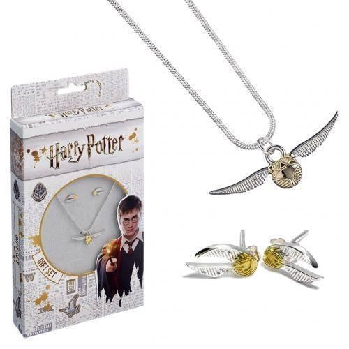 Harry Potter Golden snitch necklace and earrings set / Zestaw łańcuszek z zawieszką plus kolczyki Harry Potter - Złoty Znicz