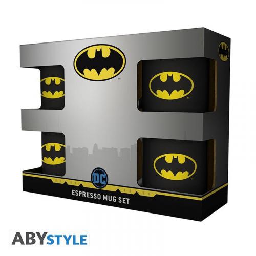 DC COMICS - Set 4 espresso mugs - Batman Iconic / zestaw 4 filiżanek do espresso Dc Coomics - Batman - ABS