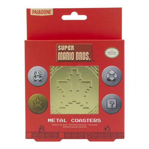 Super Mario Metal Coasters (4 pcs) / zestaw metalowych podkładek Super Mario (4 szt)