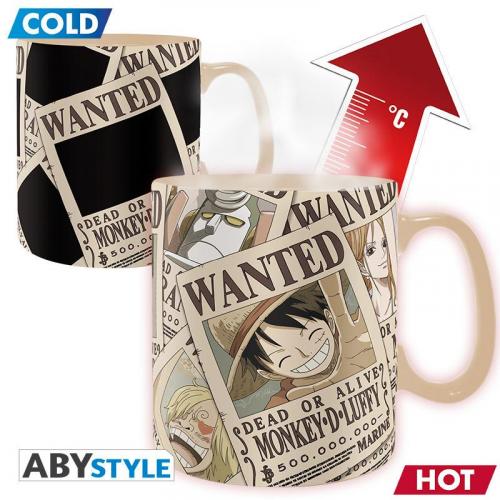 ONE PIECE mug heat change (460 ml) - Wanted / One Piece kubek termoaktywny (460 ml) Poszukiwany - ABS