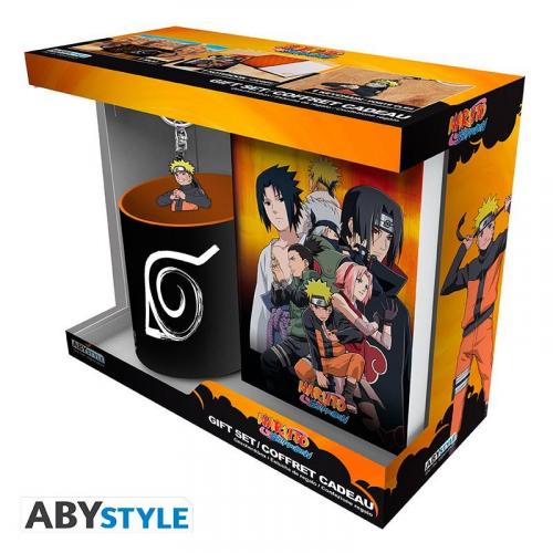 NARUTO SHIPPUDEN gift set: mug (320 ml) + keyring + notebook - Naruto / zestaw prezentowy Naruto Shippuden: kubek + brelok + notatnik - ABS