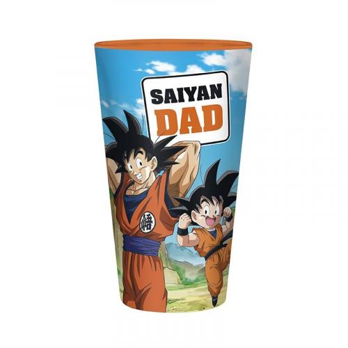 DRAGON BALL SUPER Large Glass (400 ml) - SAIYAN DAD / Szklanka (400 ml) Dragon Ball Super - Saiyan Dad - ABS