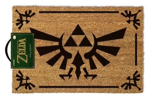 THE LEGEND OF ZELDA (TRIFORCE BLACK) DOORMAT / wycieraczka pod drzwi The Legend of Zelda (TRIFORCE BLACK) (60x40 cm)